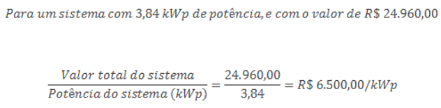 Fórmula que auxilia a comparar propostas de energia solar